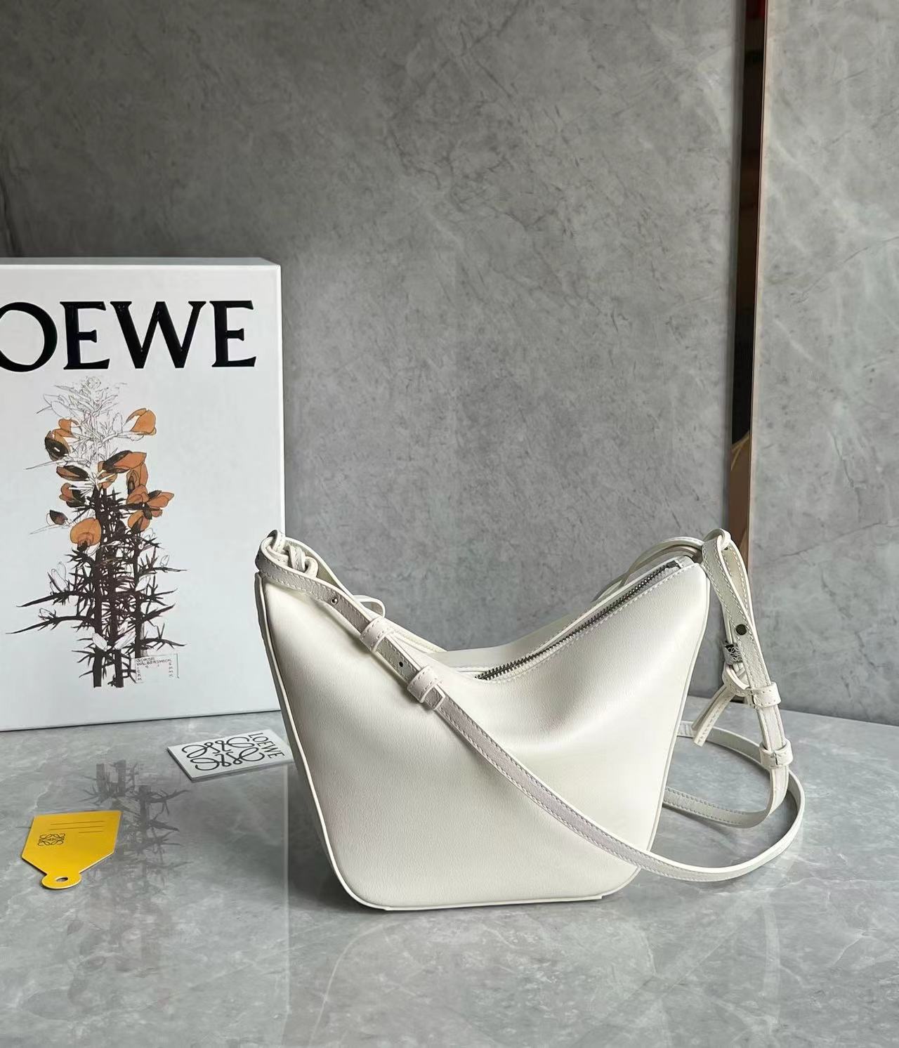 20240627 LOEWE全皮牛角水餃包 海外原單免稅平行輸入 歐美代購 台北101專櫃官網同步在售